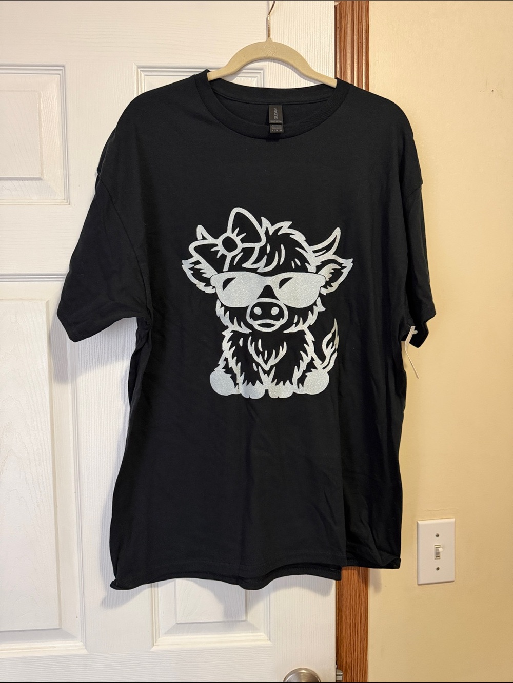 Gildan Black Heavy Cotton Crewneck Tee